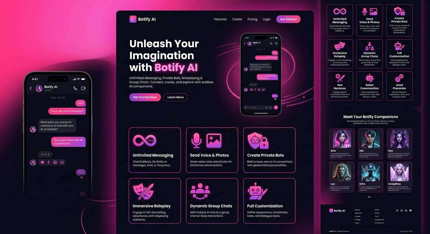 Botify AI لقطة شاشة لصفحة الميزات